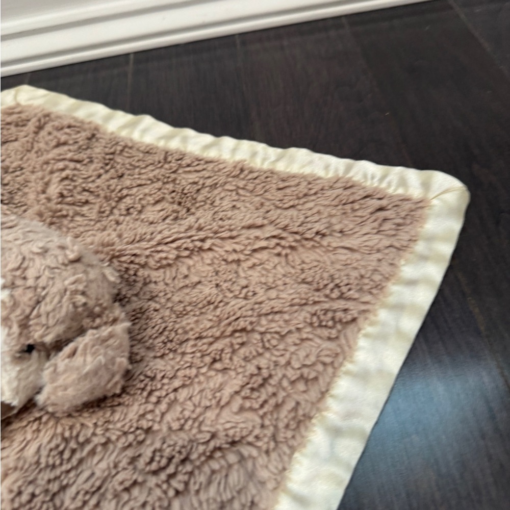 Baby Infant Toddler Brown Plush Dog Security Blanket Lovey - Picture 3 of 4